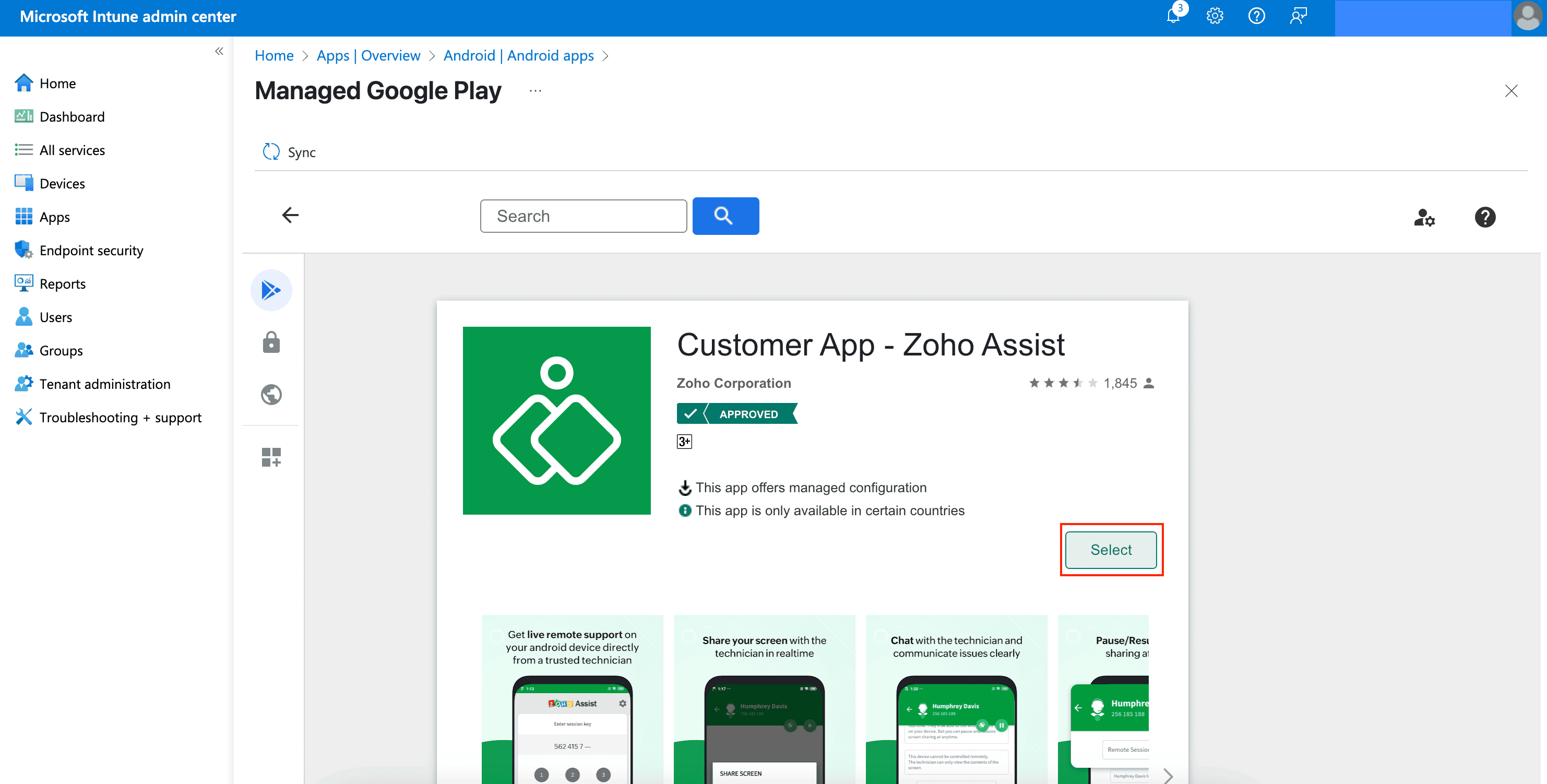 搜索 Zoho Assist Customer